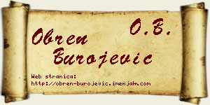 Obren Burojević vizit kartica